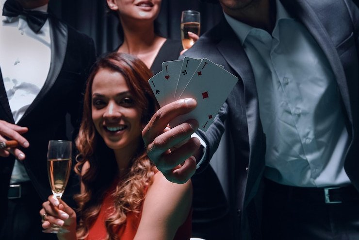 Studio live dealer multi-kamera dengan meja permainan profesional di platform devastate